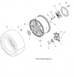 WHEELS, REAR and HUB - A15SXE85AS/AM (49ATVWHEELRR15850SP)