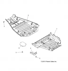 BODY, SKID PLATES - A15SYE85HS (49ATVSKIDPLATE15850TRG)