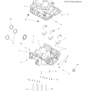 ENGINE, Картер - A15SYE85HS (49ATVКартер14SPXP850)