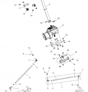 STEERING, STEERING POST ASM. - A15SYE85HS (49ATVSTEERING15850TRG)