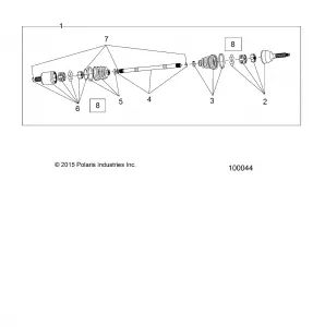 DRIVE TRAIN, FRONT HALF SHAFT - A15DAA32AA/AJ (100044)