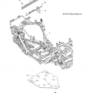 CHASSIS, MAIN Рама AND SKID PLATE - A15DAA32EA/EJ (49ATVSKIDPLATE15325)