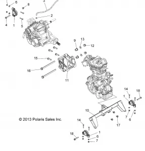 ENGINE, ENGINE AND Вариатор MOUNTING - A15DAA32EA/EJ (49ATVENGINEMTG14325)