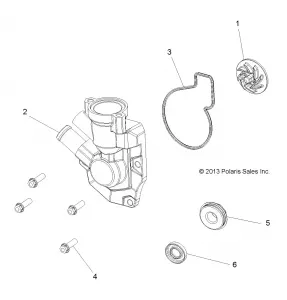 ENGINE, WATERPUMP IMPELLER AND COVER - A15DAA32EA/EJ (49ATVWATERPUMP14SP325)