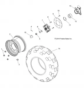 WHEELS, REAR - A15DAA32EA/EJ (49ATVWHEELRR14SP325)