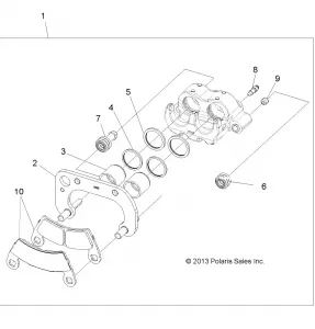 BRAKES, CALIPER, FRONT - A15DAH32EJ (49ATVCALIPER14SP325)