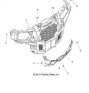 BODY, BUMPER, FRONT - A15DAA57AJ/AH/EAK (49ATVBUMPER14325)