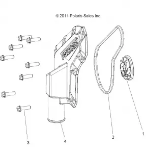 ENGINE, WATERPUMP IMPELLER and COVER - A15DAA57AJ/AH/EAK (49RGRWATERPUMP12RZR570)