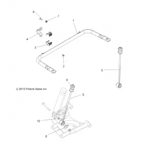 SUSPENSION, STABILIZER BAR, REAR - A15DAA57AJ/AH/EAK (49ATVSTABILIZER14SP325)