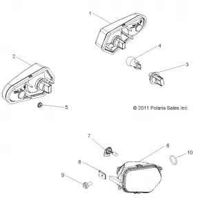 ELECTRICAL, HEADLIGHTS, TAILLIGHTS and BULBS - A15DAH57EJ (49RGRTAILLAMPS12RZR570)