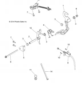 ENGINE, THROTTLE PEDAL - A15DAH57EJ (49ATVTHRPEDAL15ACE570)