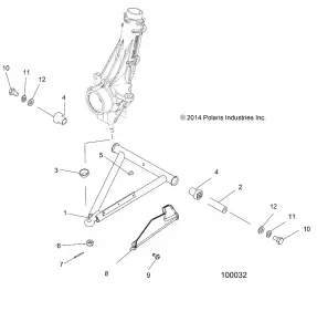 SUSPENSION, A-ARM and STRUT MOUNTING - A15DAH57EJ (100032)