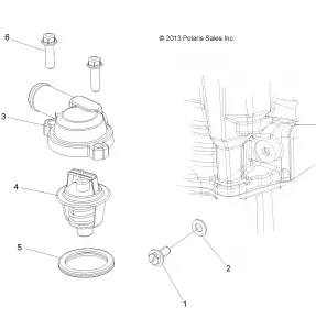 ENGINE, THERMOSTAT AND COVER - A15SEA32HA (49ATVTHERMOSTAT14SP325)