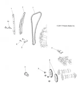 ENGINE, CAM CHAIN and SPROCKET - A15SDA57HH/HA (49RGRCAM12RZR570)