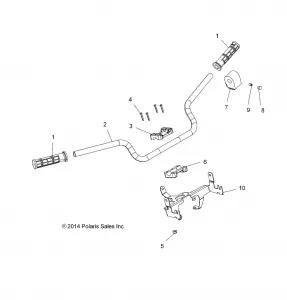 STEERING, HANDLEBAR and CONTROLS - A15SYE85AS/AV (49ATVHANDLEBAR15850SP)