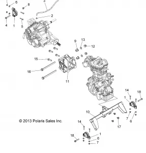 ENGINE, ENGINE AND Вариатор MOUNTING - A16DAA32A1/A7 (49ATVENGINEMTG14325)