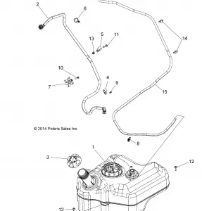 BODY, Топливная система TANK - A16DAA57A5/A7/L2/E57A9/E57AM (49ATVТопливная система15ACE570)