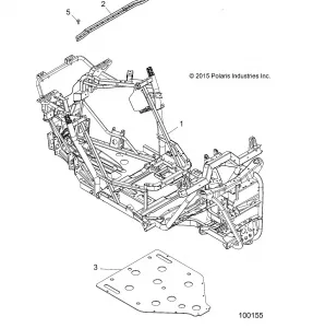 CHASSIS, MAIN Рама AND SKID PLATE - A16DAA57A5/A7/L2/E57A9/E57AM (100155)