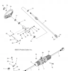 STEERING, STEERING ASM. - A16DAA57A5/A7/L2 (49ATVSTEERING14SP325)