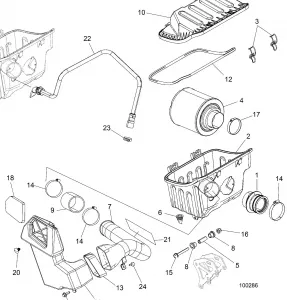 ENGINE, Впуск SYSTEM - A16DAH57A1 (100286)