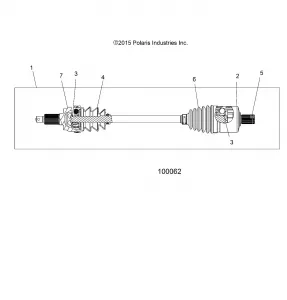 DRIVE TRAIN, Приводной вал, FRONT - A16SVS95CM/T95C2 (100062)