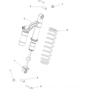 SUSPENSION, SHOCK, REAR, MOUNTING - A16SVS95CM
