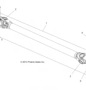 DRIVE TRAIN, PROP SHAFT, FRONT - A16SVA85A2 (49ATVSHAFTPROP13850SCRAM)