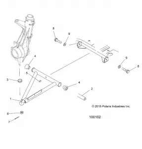 SUSPENSION, A-ARM and STRUT MOUNTING - A16SAA57N1 (100102)
