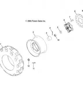 WHEELS, FRONT TIRE and BRAKE DISC - A16SEH57A7