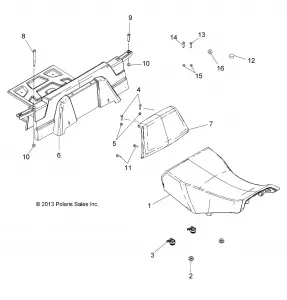 BODY, Сидение AND BACKREST - A16SUH57N6 (49ATVBACKREST14570UTE)