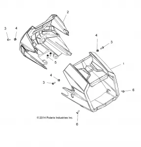 BODY, HEADLIGHT POD - A16SHC57CM (49ATVHEADLIGHT15850SP)