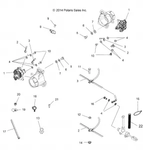 BRAKES, REAR BRAKE LINES - A16SHC57CM (49ATVBRAKELINERR15QUAD)