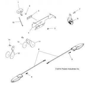 ELECTRICAL, TURN SIGNALS and HORN - A16SHC57CM (49ATVTURNSIG11SP500F)