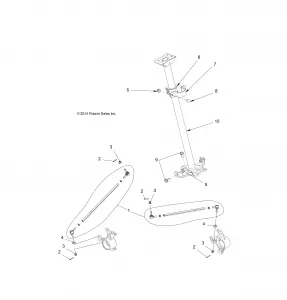 STEERING, STEERING POST ASM. - A16SXA85A1/A2/A9 (49ATVSTEERING15SP850)