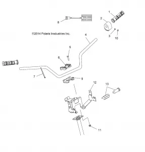 STEERING, HANDLEBAR and CONTROLS - A16SJE57AB (49ATVHANDLEBAR15570SP)