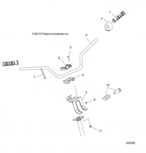 STEERING, HANDLEBAR and CONTROLS - A16SDC57C2 (100338)