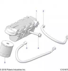 ENGINE, OIL COOLER and FILTER - A17HAA15A7/B7 (C101875)