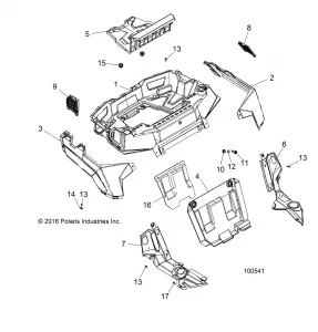 BODY, REAR RACK AND FENDERS - A17DAA50A7 (100541)