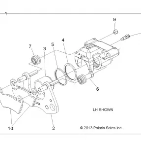 BRAKES, CALIPER, FRONT - A17DAA50A7 (49RGRCALIPER14570)