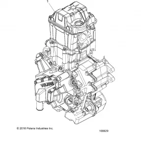 ENGINE, LONG BLOCK - A17DAA50A7 (100629)