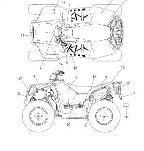 BODY, Наклейки - A17SVA95N2/SVE95NM (100830)