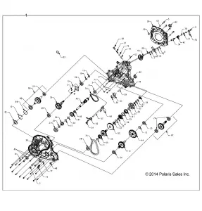 DRIVE TRAIN, MAIN GEARCASE - A17SVA95N2/SVE95NM (49ATVGEARCASE1333180)