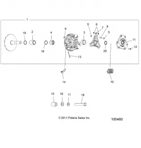 DRIVE TRAIN, PRIMARY CLUTCH - A17SVA85A2 (100480)