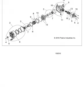 DRIVE TRAIN, FRONT GEARCASE INTERNALS - A17SXM95AM (100510)