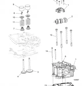 ENGINE, Головка блока цилиндров, CAM and VALVES - A17SEA50A1/A5/SEE50A1/SEG50A4