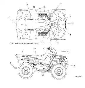 BODY, Наклейки - A17SEA57N1/EE57N1/NL