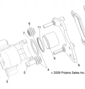 BRAKES, FRONT CALIPER - A17S6E57A1 (49RGRCALIPER10)