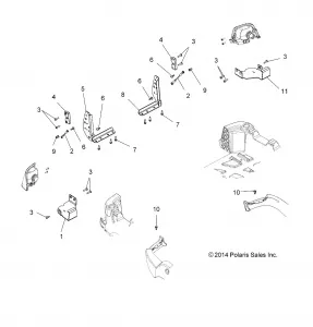 BODY, TAILGATE BRACKETS - A17SWE57A1 (49ATVTAILGATEMTG1570X2)