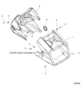 BODY, HEADLIGHT POD - A17SEE57FL (100946)