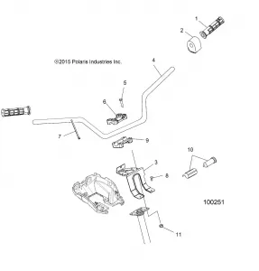 STEERING, HANDLEBAR and CONTROLS - A17SEA57F1/SEE57F1/F2/FL (100251)